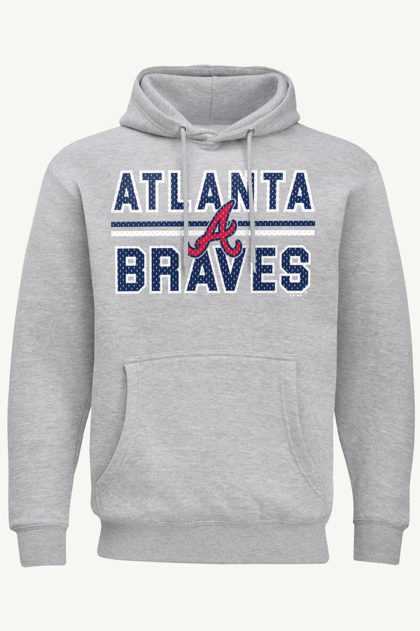 starter MENS ATLANTA BRAVES MESH LOOK HOODIE