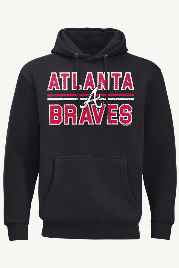 starter MENS ATLANTA BRAVES MESH LOOK HOODIE