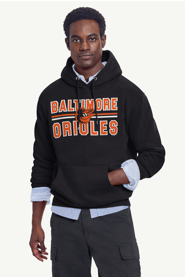 Starter MENS BALTIMORE ORIOLES MESH LOOK HOODIE