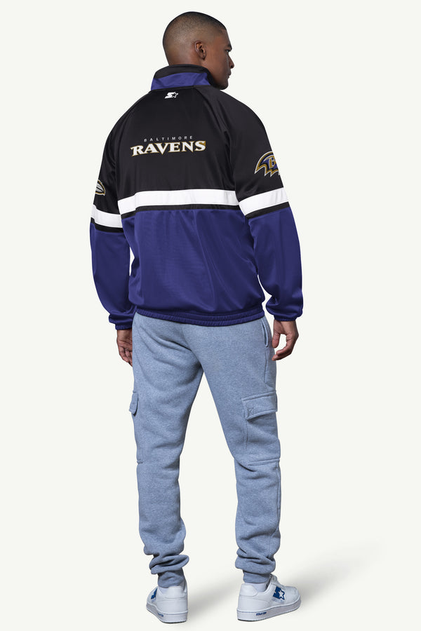Starter MENS BALTIMORE RAVENS VETERAN TRACK JACKET