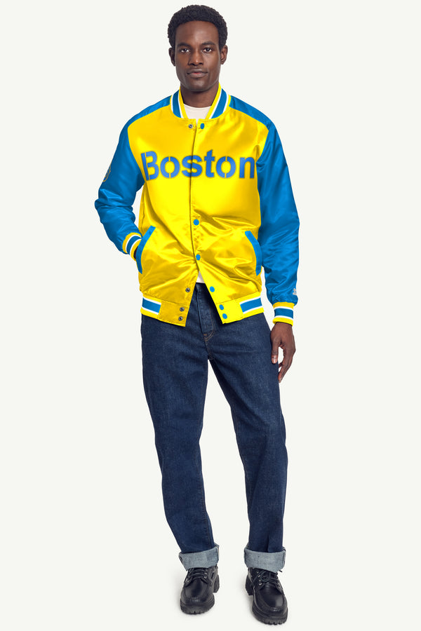Starter MENS BOSTON RED SOX SATIN VARSITY JACKET