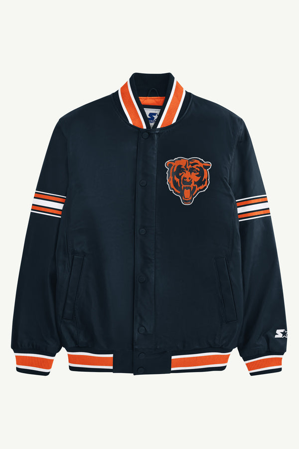 starter MENS CHICAGO BEARS VARSITY LEATHER JACKET