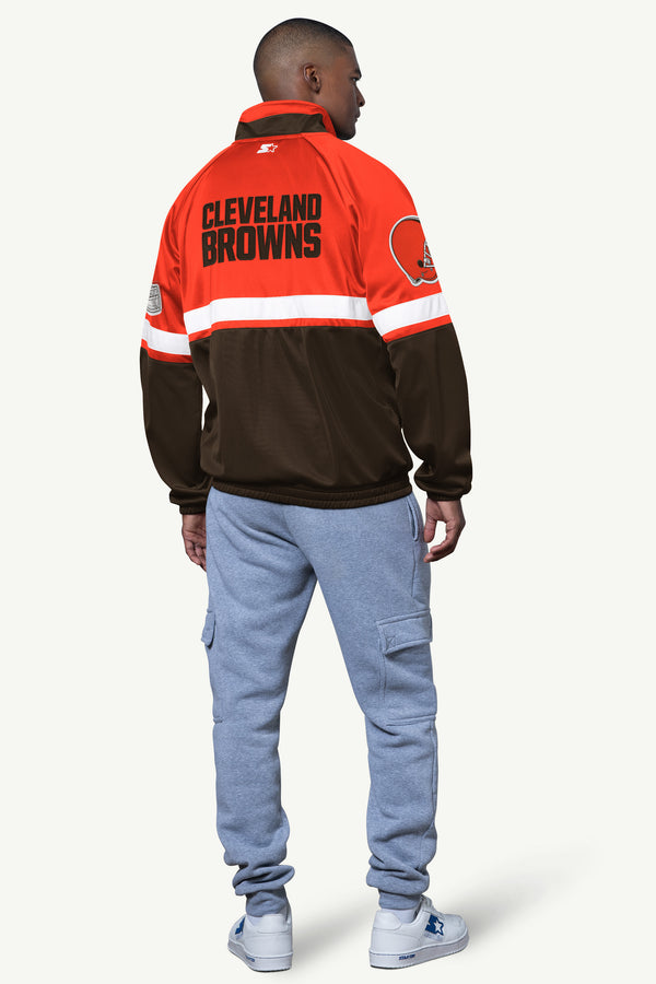 Starter MENS CLEVELAND BROWNS VETERAN TRACK JACKET