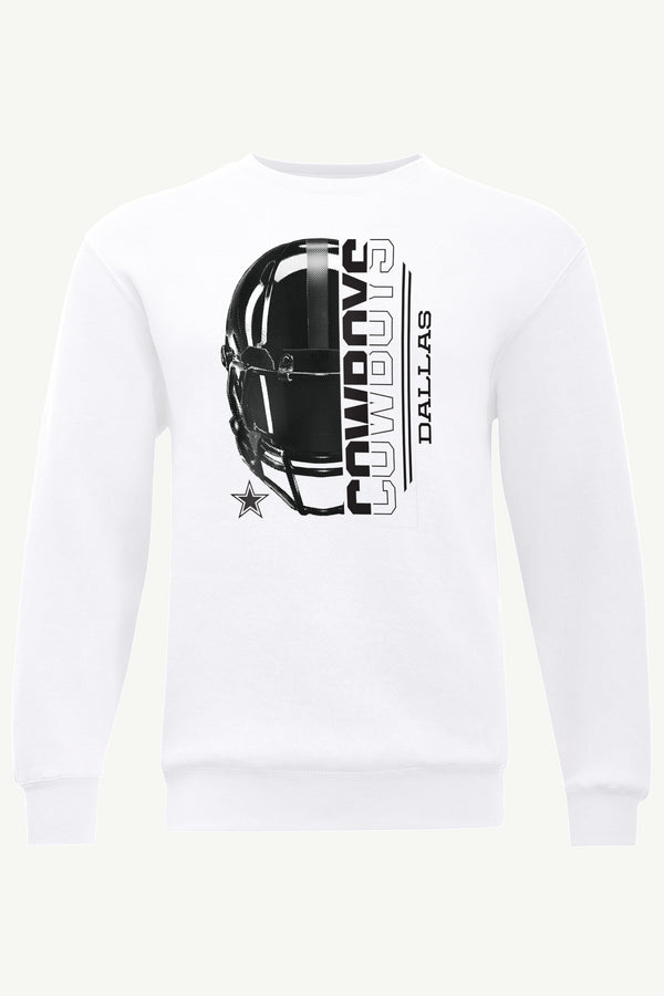 starter MENS DALLAS COWBOYS HALF HELMET SWEATSHIRT