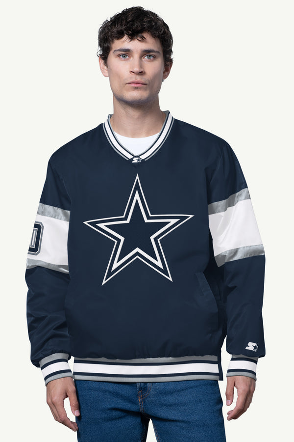 starter MENS DALLAS COWBOYS SIGNAL COLLAR PULLOVER