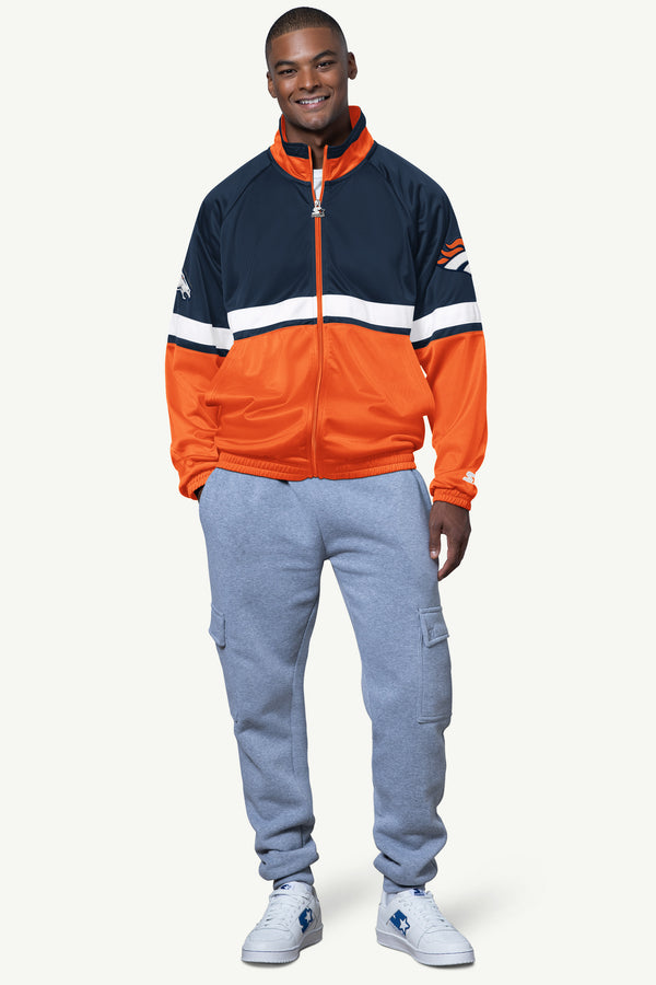 Starter MENS DENVER BRONCOS VETERAN TRACK JACKET
