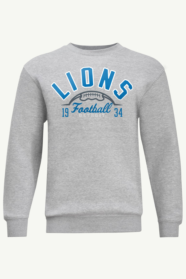 starter MENS DETROIT LIONS HALF BALL SWEATSHIRT