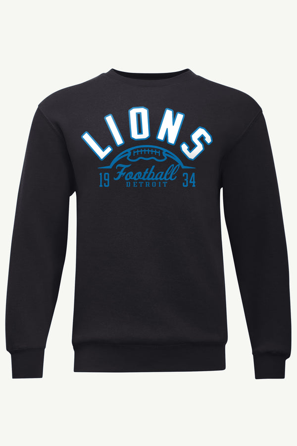 starter MENS DETROIT LIONS HALF BALL SWEATSHIRT