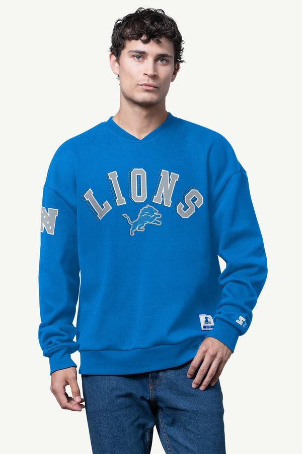 starter MENS DETROIT LIONS PIQUE PULLOVER