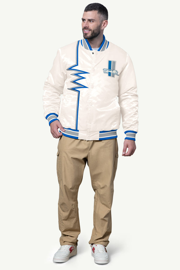 Starter MENS DETROIT LIONS SHOCK WAVE SATIN JACKET
