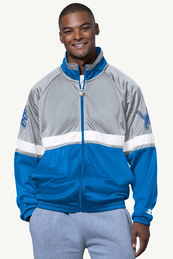 starter MENS DETROIT LIONS VETERAN TRACK JACKET