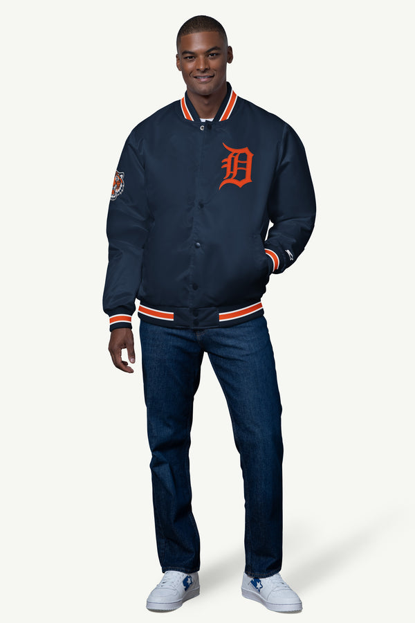 Starter MENS DETROIT TIGERS SATIN VARSITY JACKET