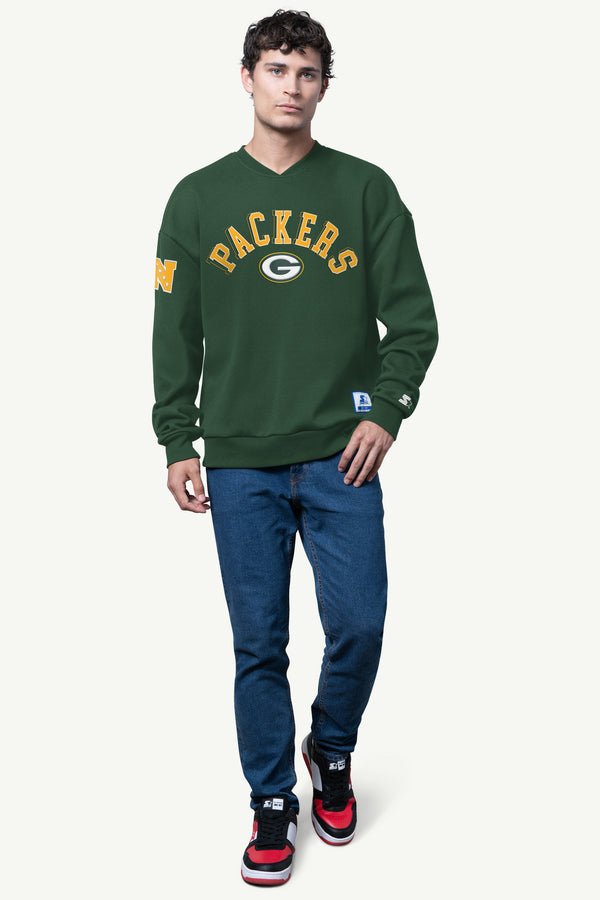 Starter MENS GREEN BAY PACKERS PIQUE PULLOVER