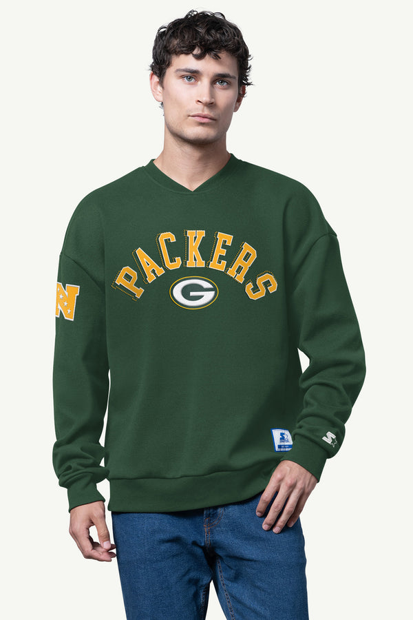 starter MENS GREEN BAY PACKERS PIQUE PULLOVER