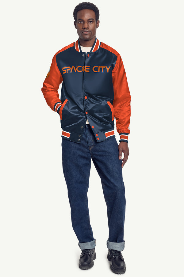 Starter MENS HOUSTON ASTROS SATIN VARSITY JACKET