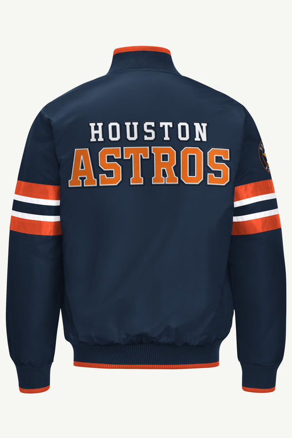 Starter MENS HOUSTON ASTROS SATIN VARSITY JACKET