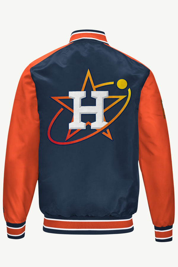 Starter MENS HOUSTON ASTROS SATIN VARSITY JACKET