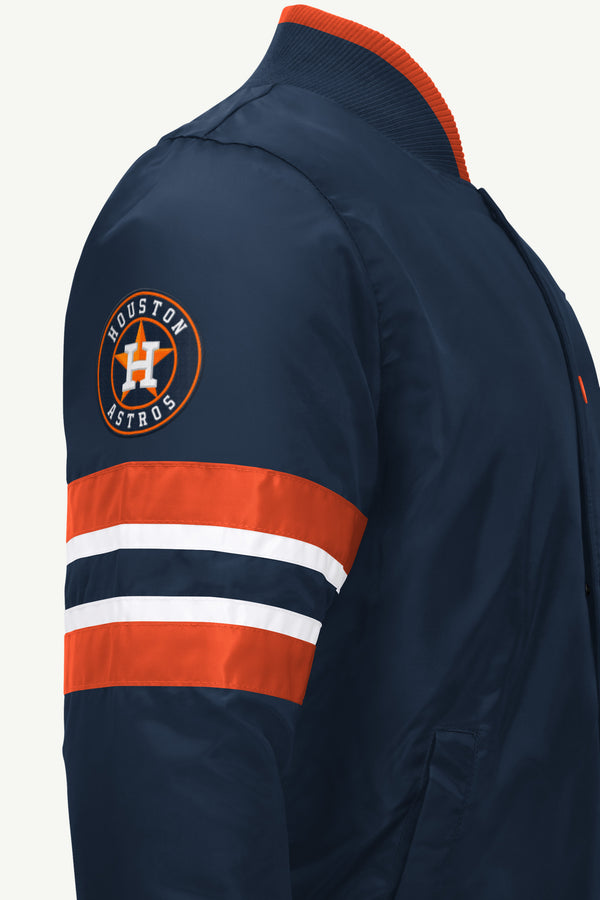 Starter MENS HOUSTON ASTROS SATIN VARSITY JACKET