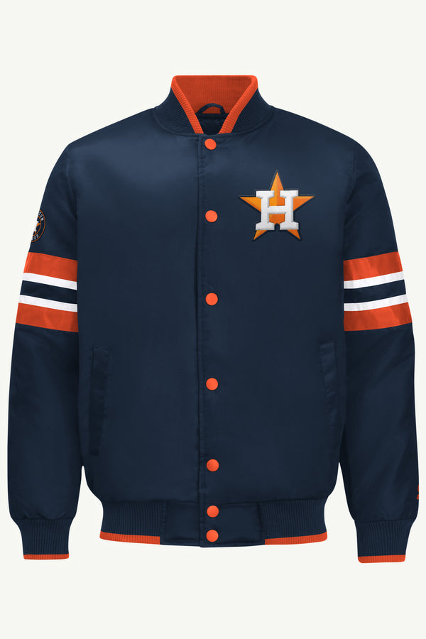 starter MENS HOUSTON ASTROS SATIN VARSITY JACKET