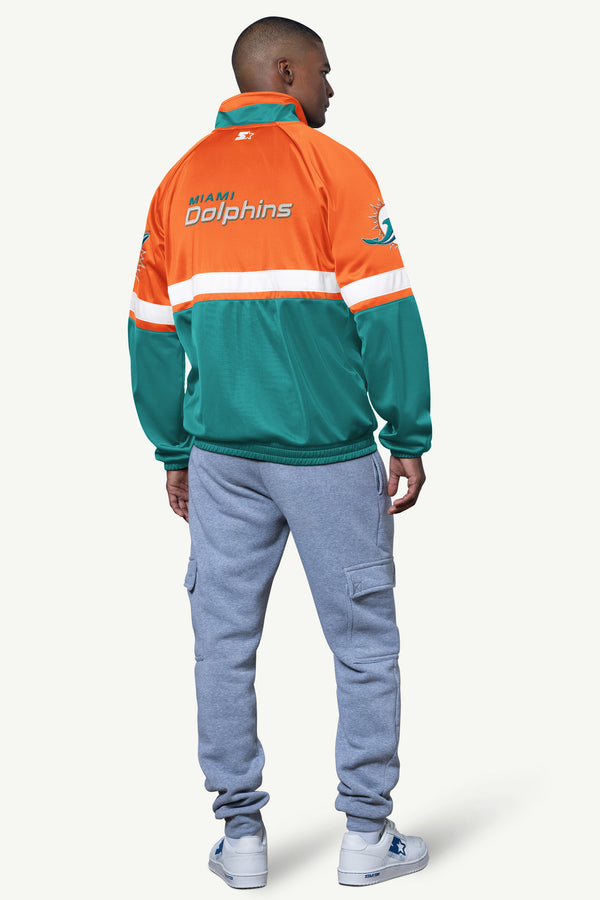 Starter MENS MIAMI DOLPHINS VETERAN TRACK JACKET