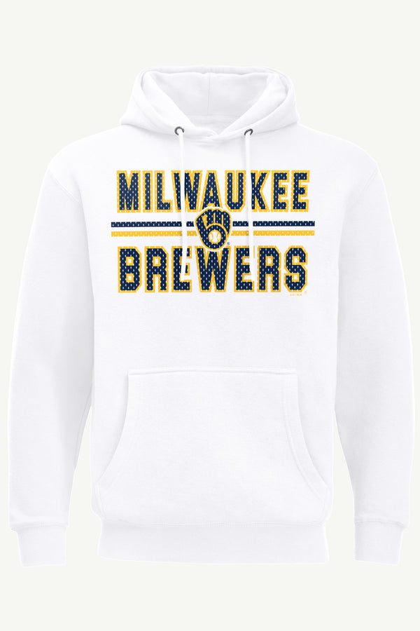 starter MENS MILWAUKEE BREWERS MESH LOOK HOODIE