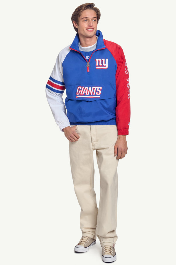 Starter MENS NEW YORK GIANTS QUARTER ZIP JACKET