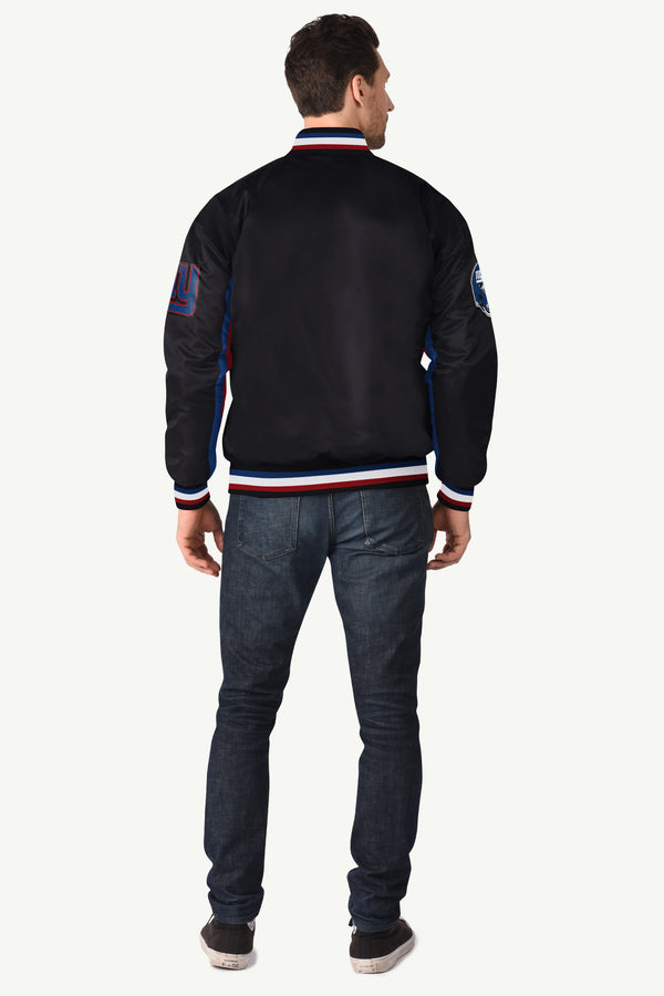 Starter MENS NEW YORK GIANTS SATIN VARSITY JACKET
