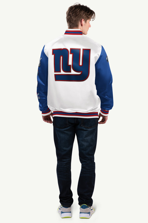 Starter MENS NEW YORK GIANTS SATIN VARSITY JACKET
