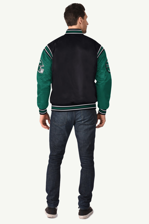 Starter MENS NEW YORK JETS SATIN VARSITY JACKET