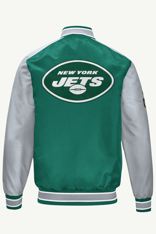 Starter MENS NEW YORK JETS SATIN VARSITY JACKET