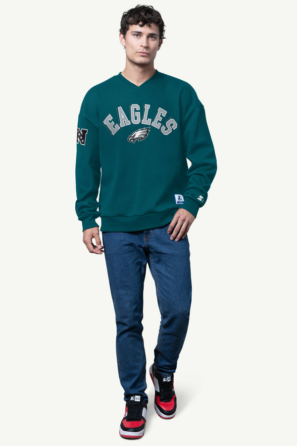 Starter MENS PHILADELPHIA EAGLES PIQUE PULLOVER