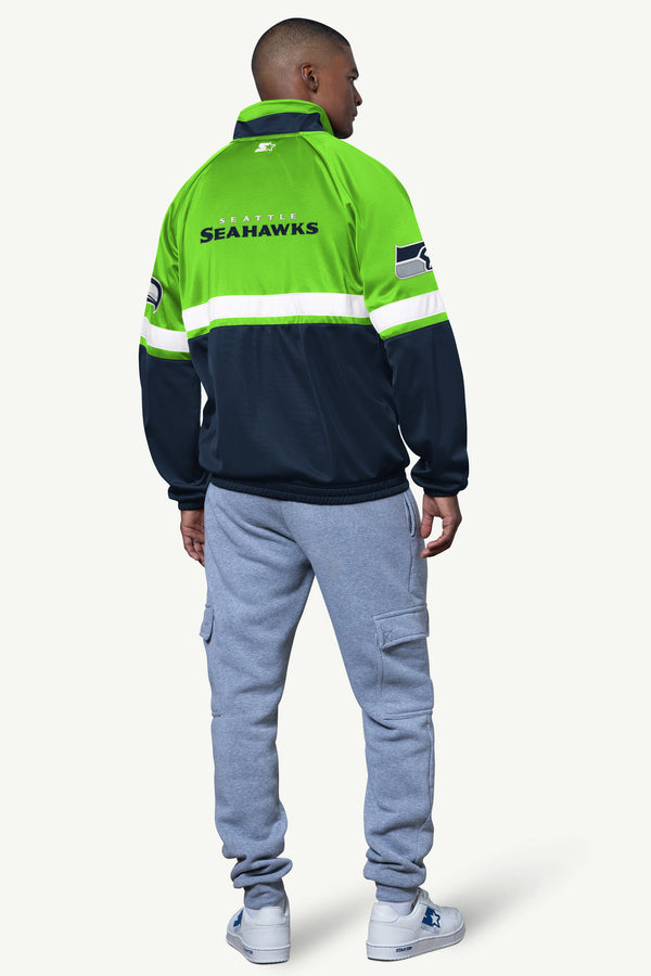 Starter MENS SEATTLE SEAHAWKS VETERAN TRACK JACKET