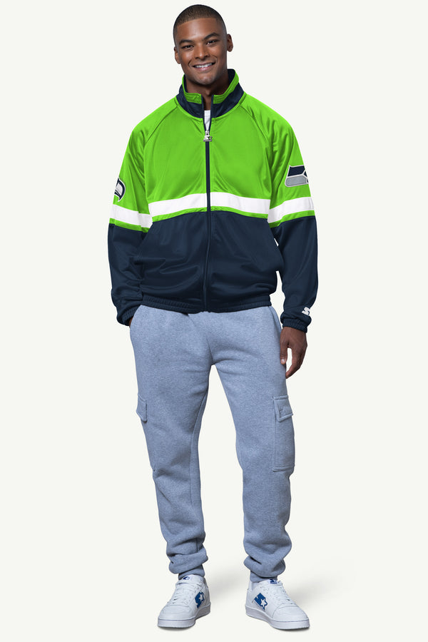 Starter MENS SEATTLE SEAHAWKS VETERAN TRACK JACKET