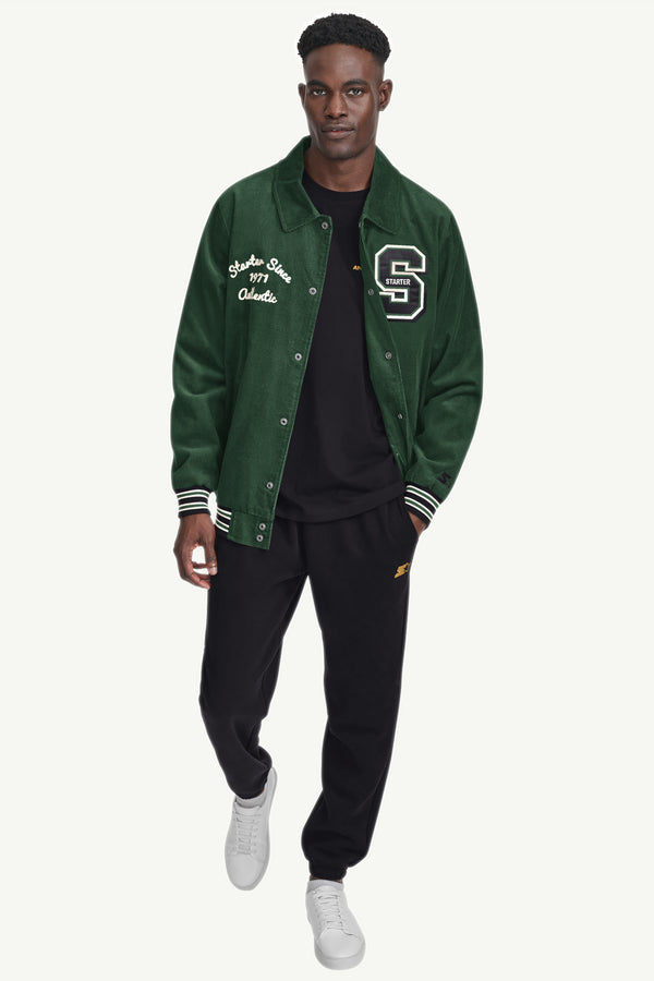 Starter MENS STARTER CORDUROY VARSITY JACKET