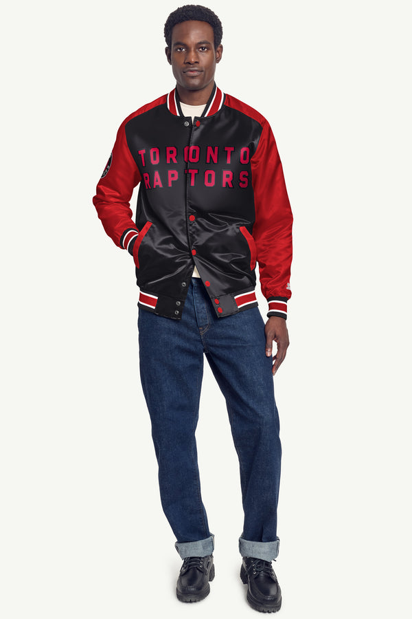 Starter MENS TORONTO RAPTORS SATIN VARSITY JACKET