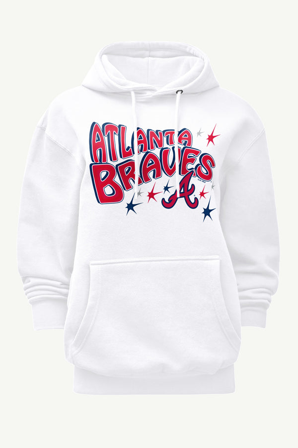 starter WOMENS ATLANTA BRAVES FIREWORKS HOODIE