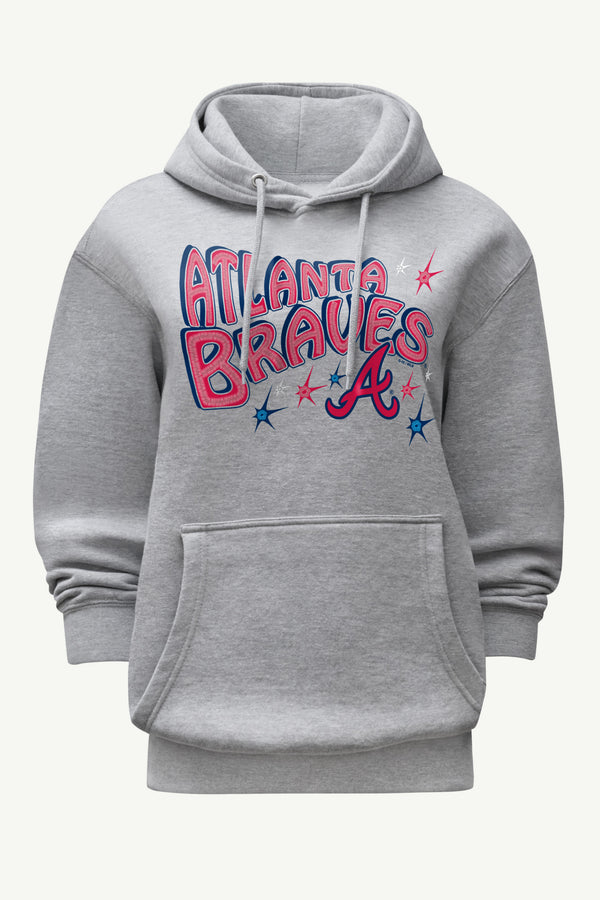 starter WOMENS ATLANTA BRAVES FIREWORKS HOODIE