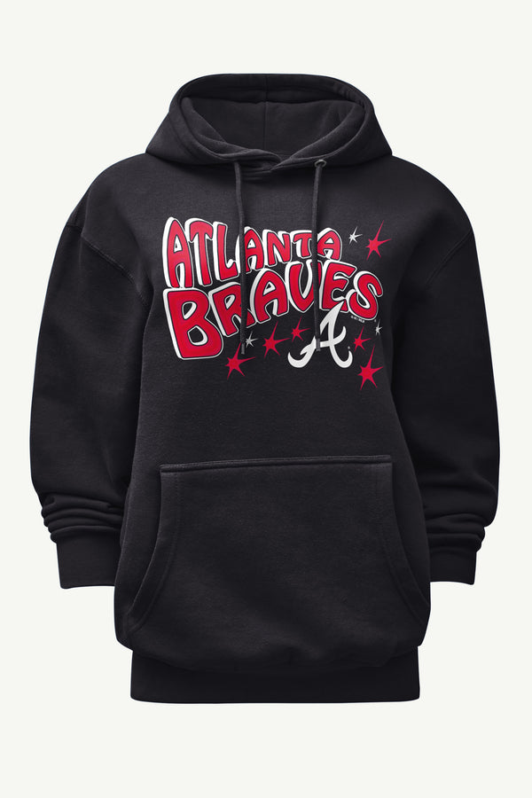 starter WOMENS ATLANTA BRAVES FIREWORKS HOODIE