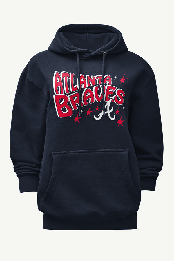 starter WOMENS ATLANTA BRAVES FIREWORKS HOODIE