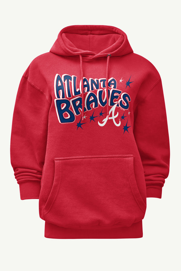 starter WOMENS ATLANTA BRAVES FIREWORKS HOODIE