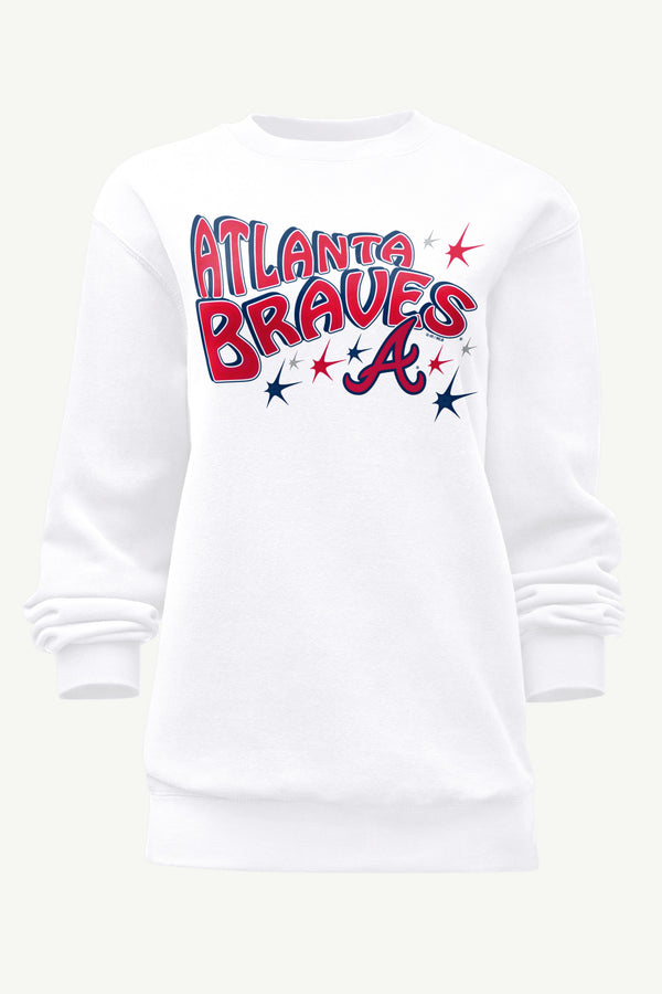 starter WOMENS ATLANTA BRAVES FIREWORKS SWEATSHIRT