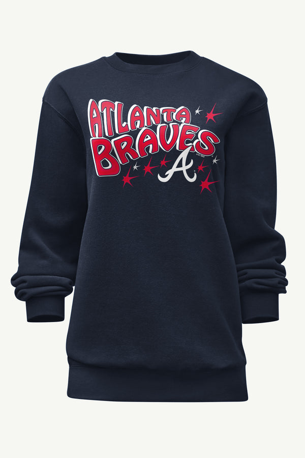 starter WOMENS ATLANTA BRAVES FIREWORKS SWEATSHIRT
