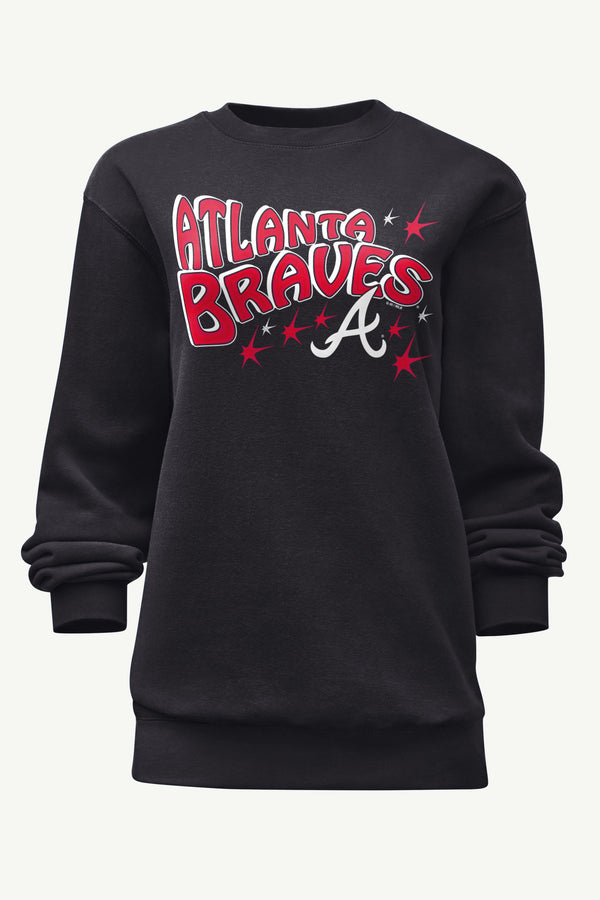 starter WOMENS ATLANTA BRAVES FIREWORKS SWEATSHIRT
