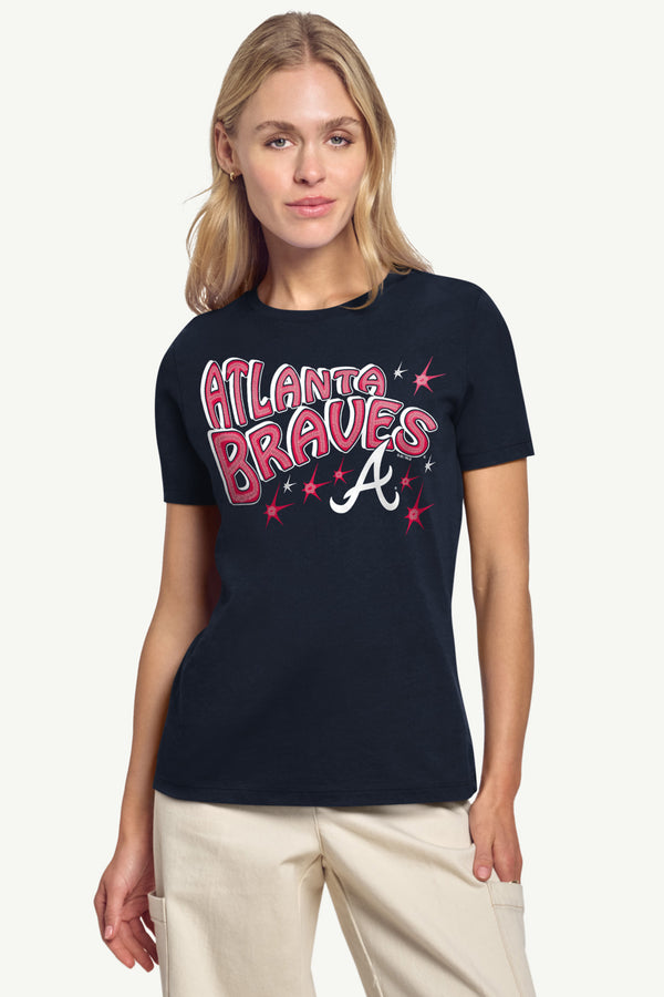 Starter WOMENS ATLANTA BRAVES FIREWORKS T SHIRT
