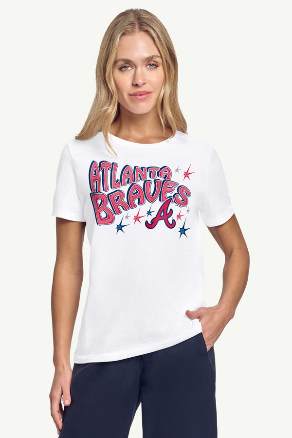 Starter WOMENS ATLANTA BRAVES FIREWORKS T SHIRT