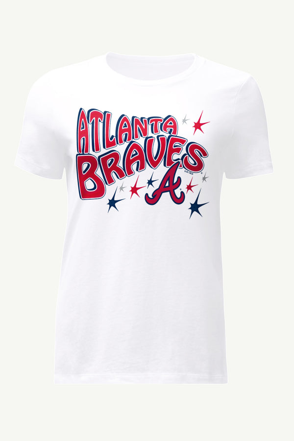 starter WOMENS ATLANTA BRAVES FIREWORKS T SHIRT