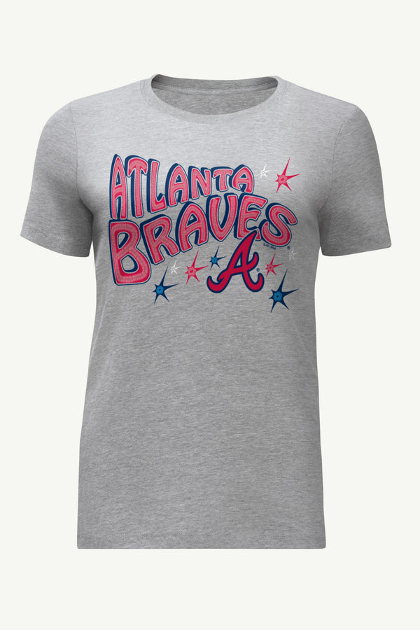 starter WOMENS ATLANTA BRAVES FIREWORKS T SHIRT