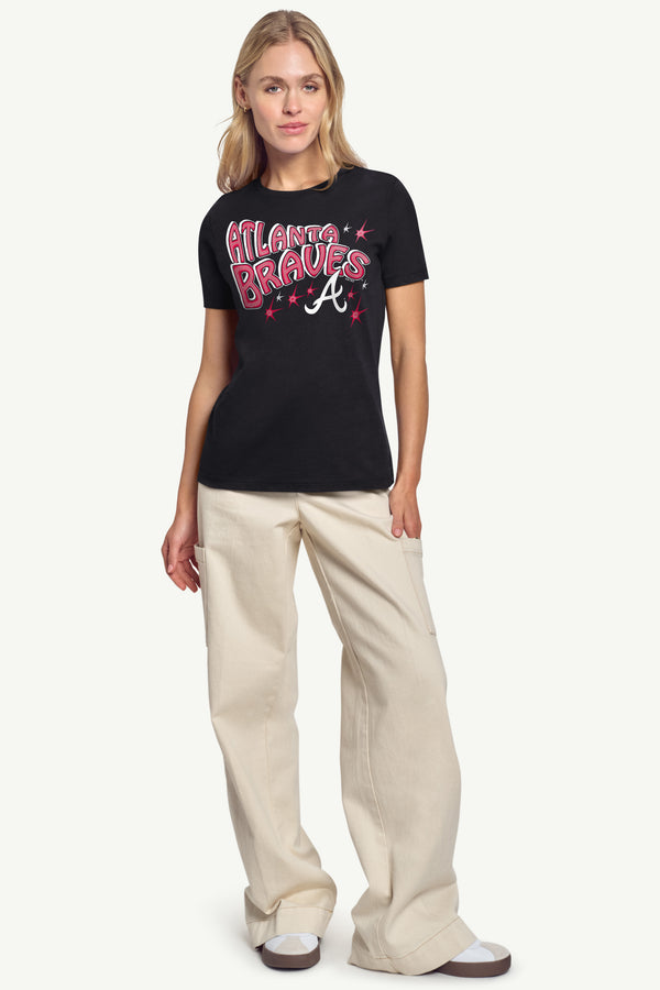 Starter WOMENS ATLANTA BRAVES FIREWORKS T SHIRT