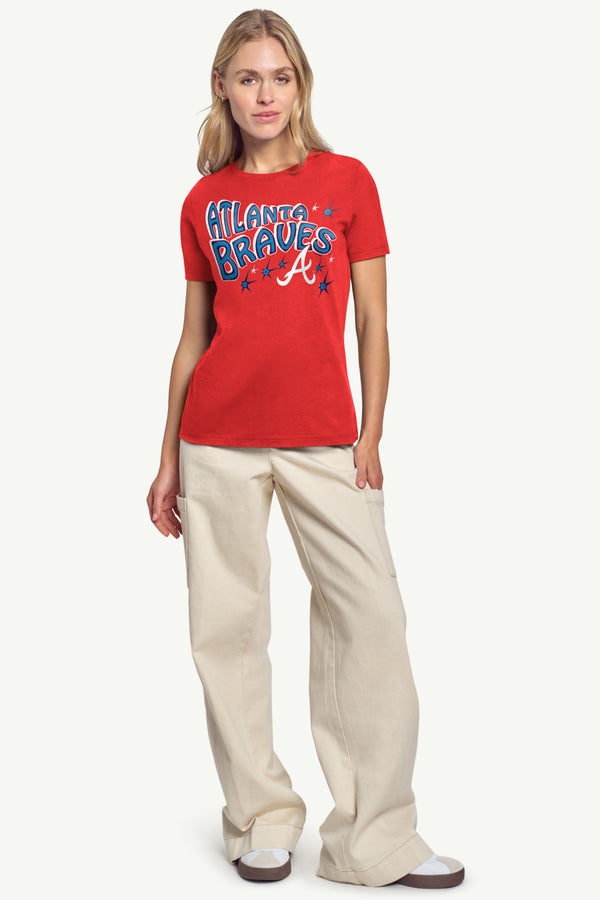 Starter WOMENS ATLANTA BRAVES FIREWORKS T SHIRT
