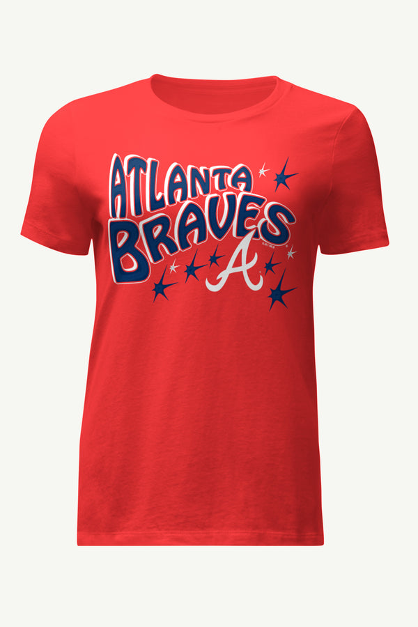 starter WOMENS ATLANTA BRAVES FIREWORKS T SHIRT